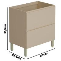 Balcão Para Pia Art 80cm Vanilla - Kits Paraná - 5