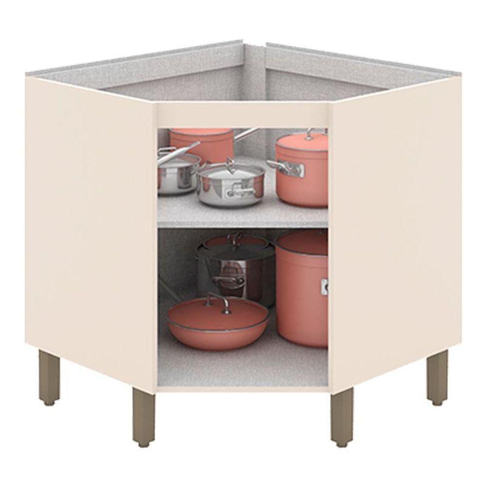 Balcão Canto Oblíquo 1 Porta évelin Off White - Henn - 3