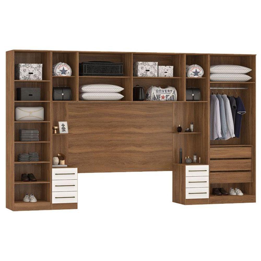 Quarto De Casal Irlanda Ambiente Composição 8 Amêndola Branco - Demartêz - 2