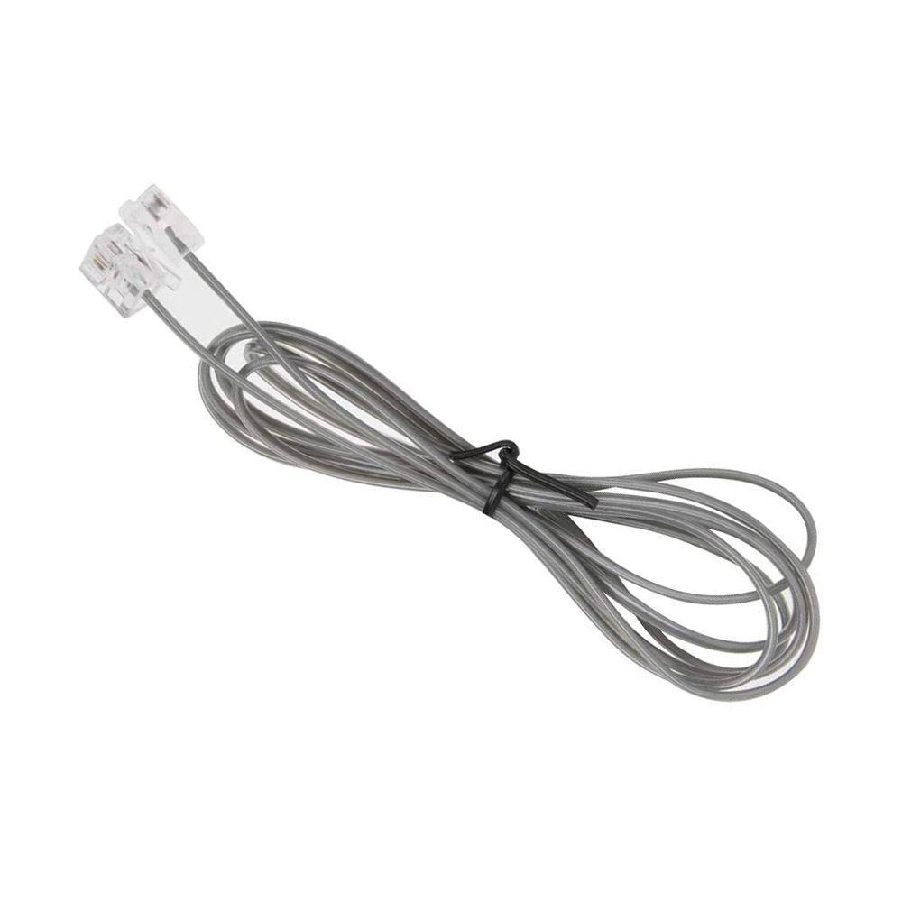 Fio Cabo Rj11 Telefonico 1m E 60cm Kit 50 Uni Telefone Fixo Fax Extensao Fino Resistente - 1
