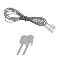 Fio Cabo Rj11 Telefonico 1m E 60cm Kit 50 Uni Telefone Fixo Fax Extensao Fino Resistente - 4