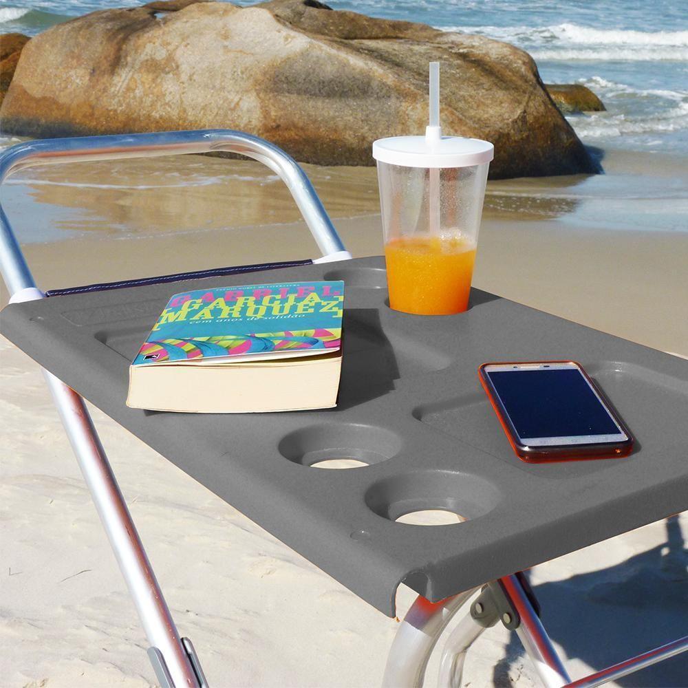 Carrinho De Praia Com Avanço Para Caixa Térmica Zaka Preto - 4