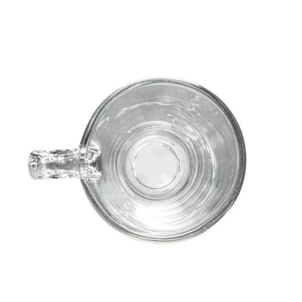 Jogo 4 Xícaras De Café De Vidro Com Pires Transparente Em Casa Tem 80ml - 5