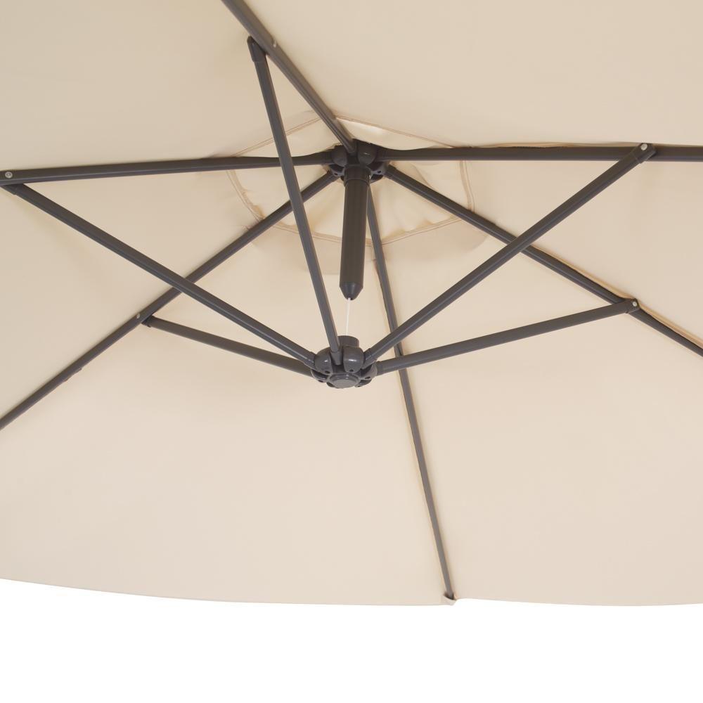 Ombrelone Guarda-sol Suspenso Com Base 3m Bora Bora Mor Bege - 4