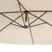 Ombrelone Guarda-sol Suspenso Com Base 3m Bora Bora Mor Bege