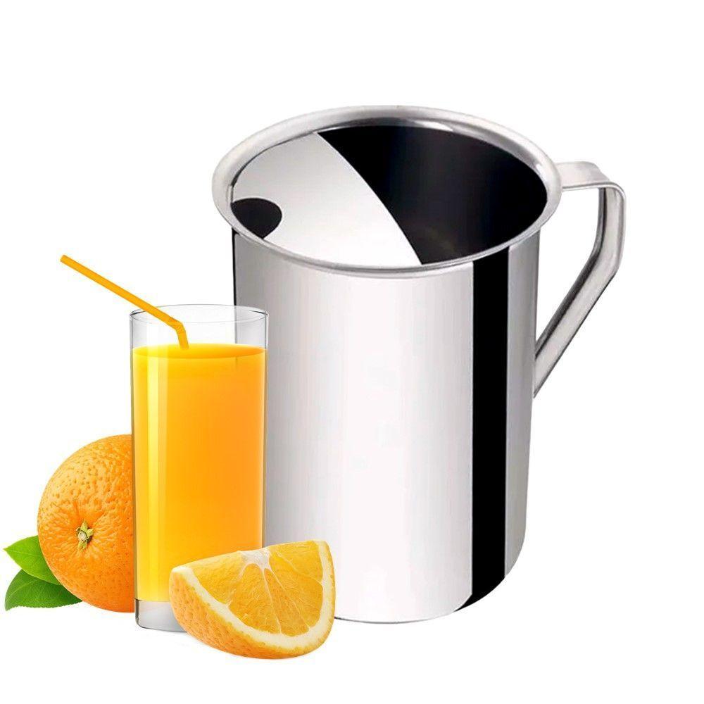 3 Jarras De Inox Com Aparador De Gelo Suco água Leite 2l Em Casa Tem - 3