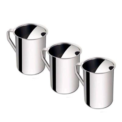 3 Jarras De Inox Com Aparador De Gelo Suco água Leite 2l Em Casa Tem