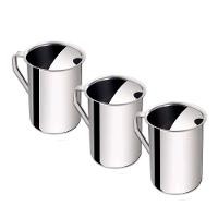 3 Jarras De Inox Com Aparador De Gelo Suco água Leite 2l Em Casa Tem - 1