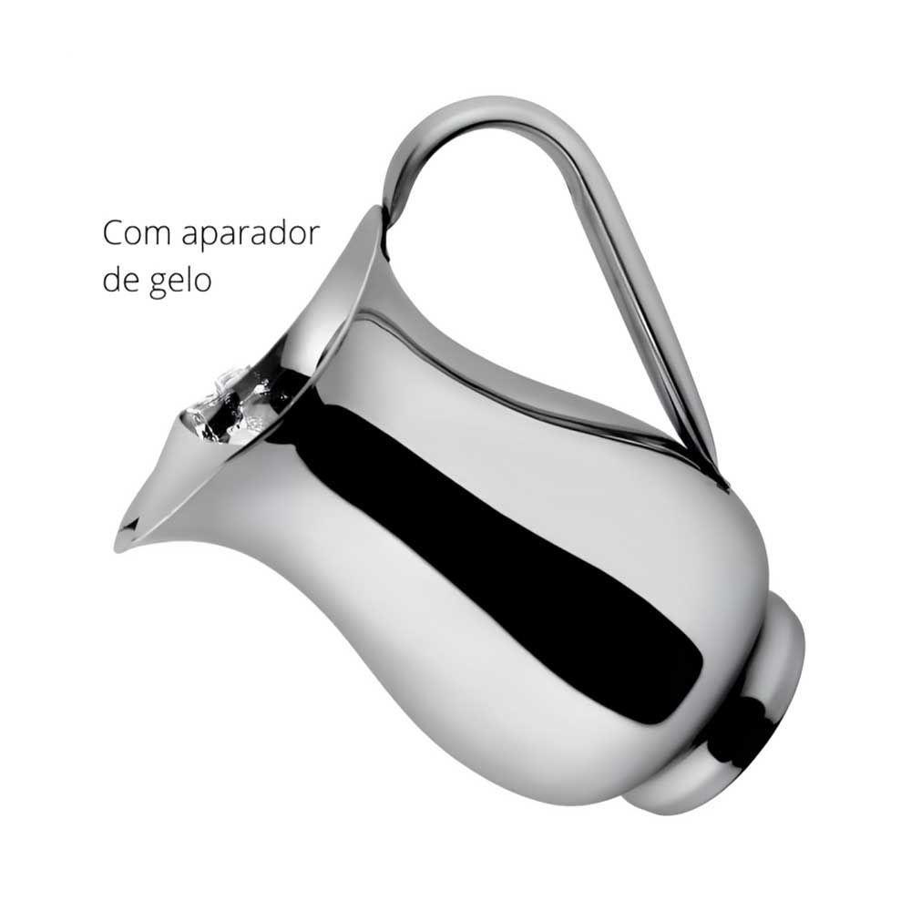 Kit 3 Jarras De Suco Inox Aço Com Separador De Gelo Em Casa Tem água 2 Litros - 2