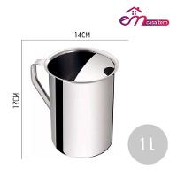 5 Jarras De Inox Com Aparador De Gelo Suco água Leite 1l Em Casa Tem - 6