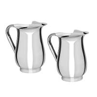 2 Jarras De Inox Para Servir água Suco Com Aparador De Gelo Emcasa Tem 1,5l - 1