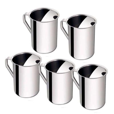 5 Jarras De Inox Com Aparador De Gelo Suco água Leite 2l Em Casa Tem