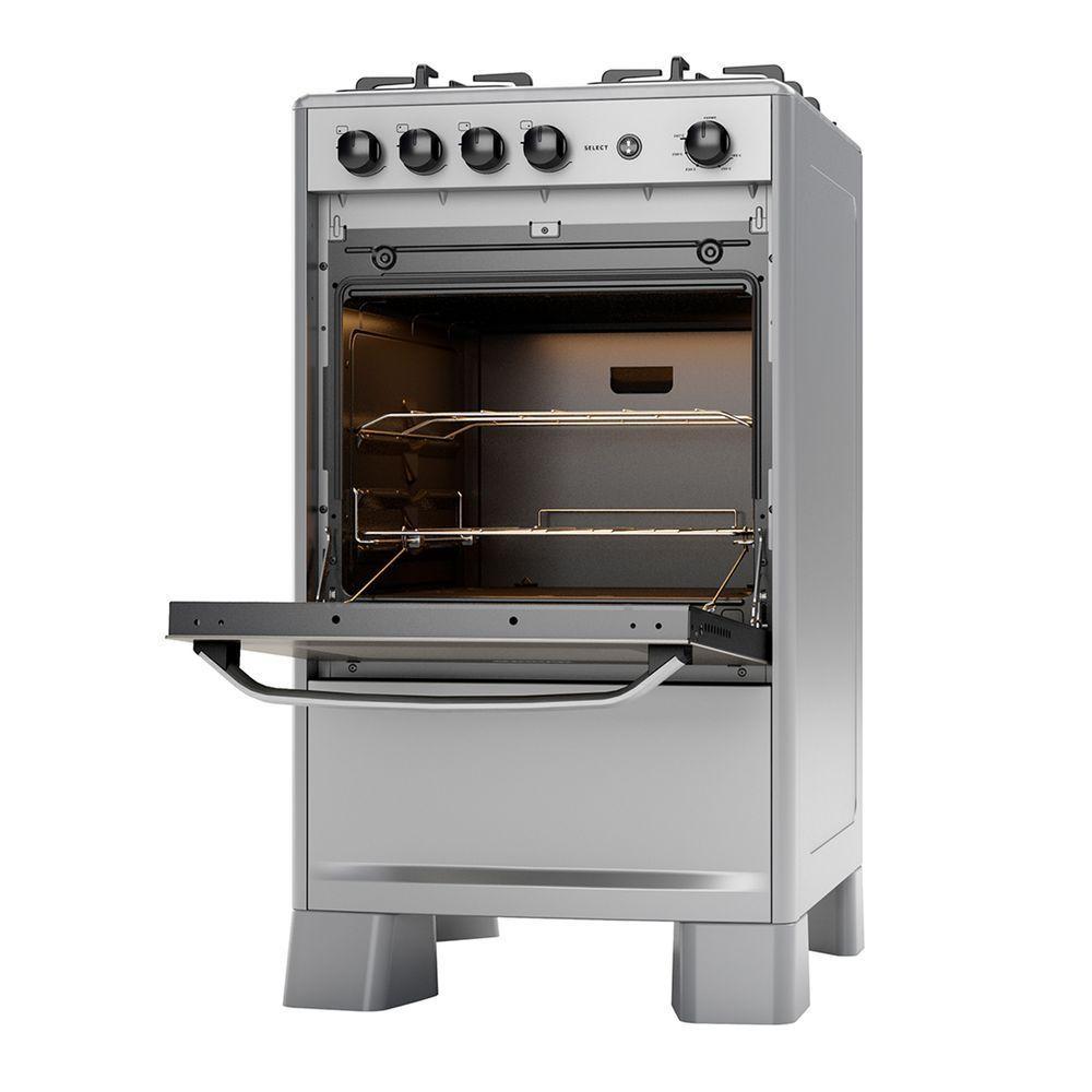 Fogão Select Suggar Prata Mesa Inox 4 Queimadores FGISL410PRIX Inox Bivolt - 3