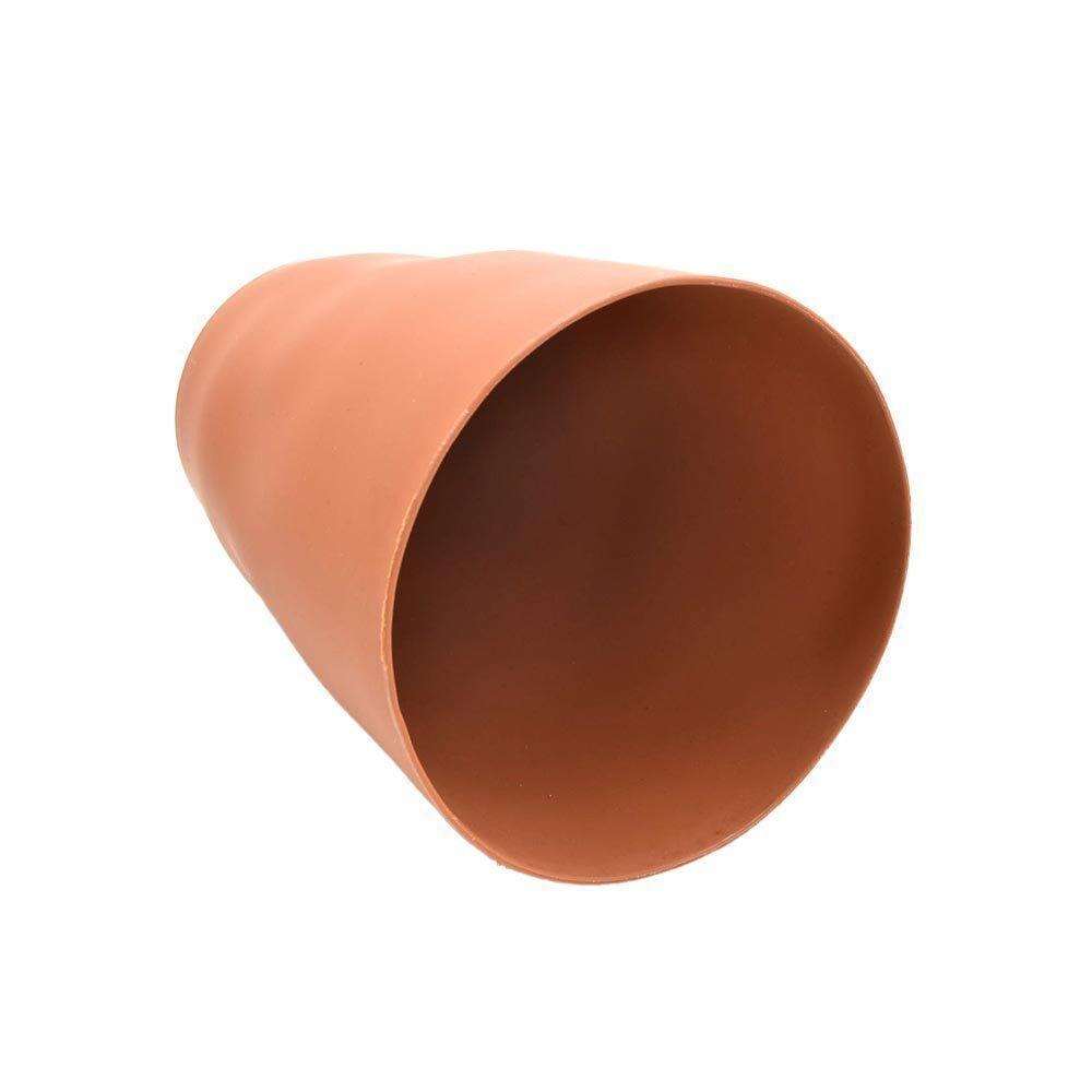 Copo Fibra De Bambu E Pp Lines Terracota 450ml Lyor - 4