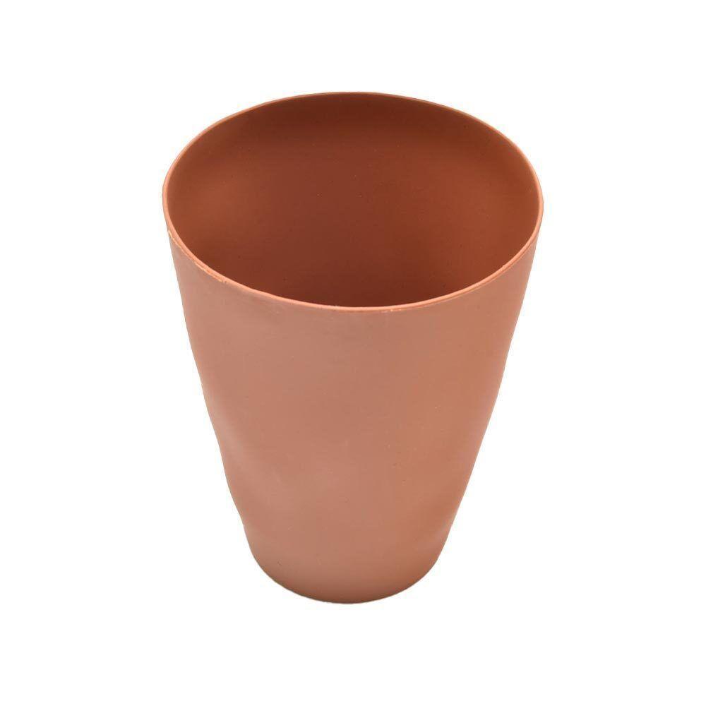 Copo Fibra De Bambu E Pp Lines Terracota 450ml Lyor - 5