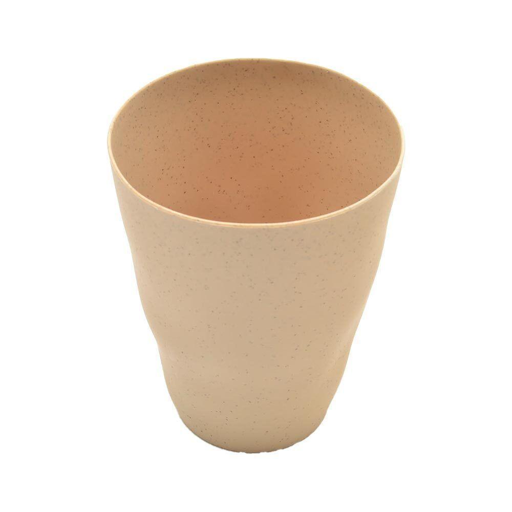 Copo Fibra De Bambu E Pp Lines Areia 450ml Lyor - 4