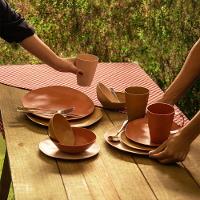 Copo Fibra De Bambu E Pp Lines Areia 450ml Lyor - 2