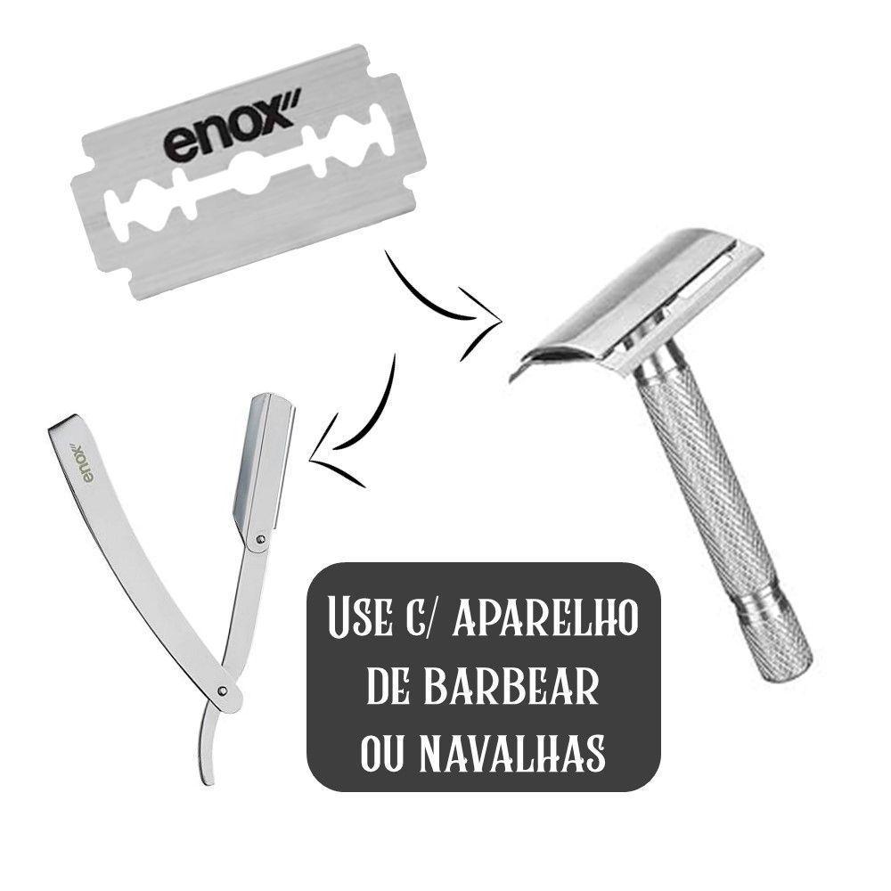Kit 8 Lâminas De Barbear Aço Inoxidável Para Barbeador Navalha Super Duplo Fio Enox - 4