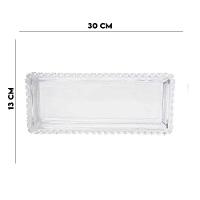 Travessa Retangular De Cristal Coração Lyor 30x13cm - 2
