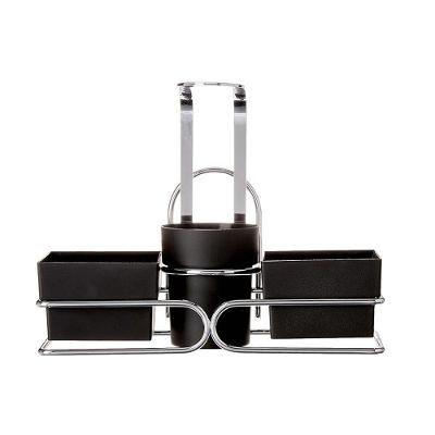Suporte Para Sachê De Açúcar Chás Espaço Do Café Preto E Metal Cromado Future