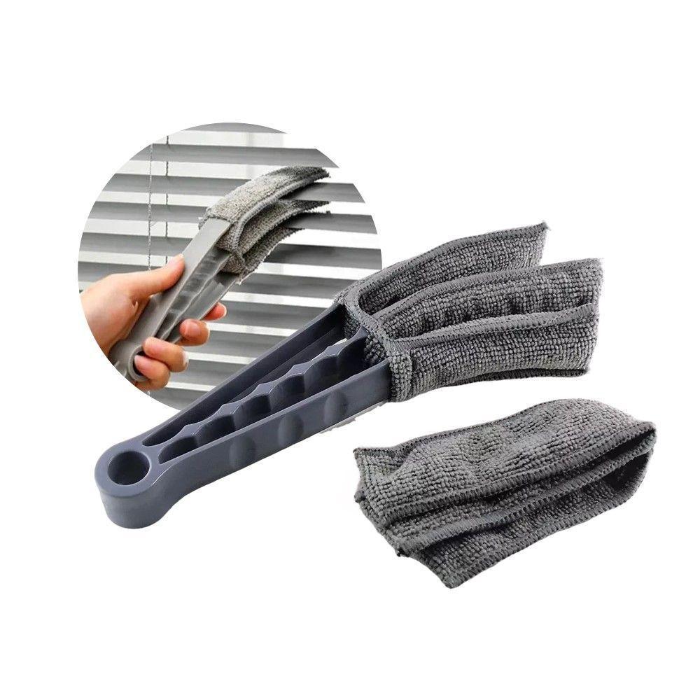 Escova Limpa Persianas Ar Condicionado Microfibra Com Refil Emcasa Tem 21x4cm - 2