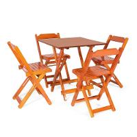 Kit 10 Conjuntos Dobráveis 70 X 70 Com 4 Cadeiras Dobráveis Mel - M.b Móveis - 5