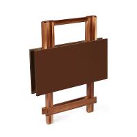 Kit 4 Conjuntos Dobráveis 70 X 70 Com 4 Cadeiras Dobráveis Imbuia - M.b Móveis - 5