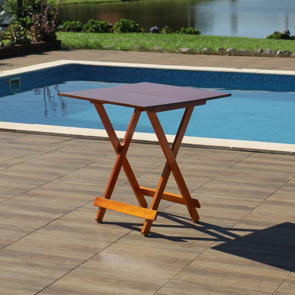Mesa Dobrável 70 X 70 Mel - M.b Móveis - 4