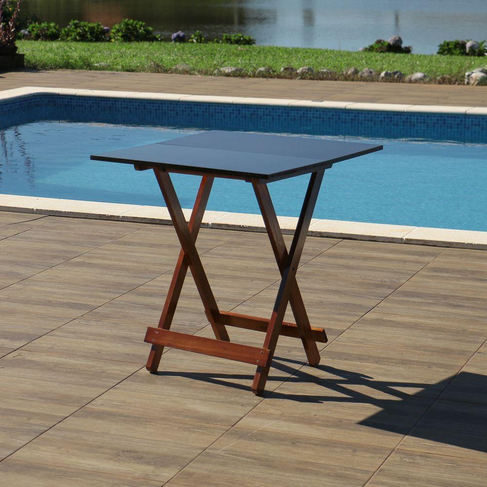 Mesa Dobrável 70 X 70 Imbuia - M.b Móveis - 4