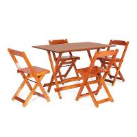 Kit 6 Conjuntos Dobráveis 120 X 70 Com 4 Cadeiras Mel - M.b Móveis - 2