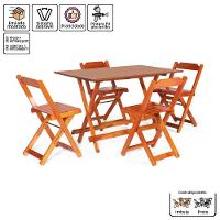 Kit 6 Conjuntos Dobráveis 120 X 70 Com 4 Cadeiras Mel - M.b Móveis