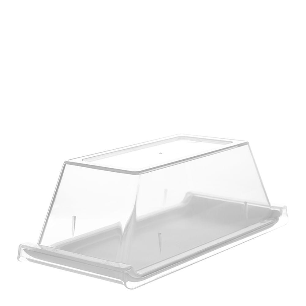 Bandeja Coffee Retangular Com Tampa 15x30 Branca Em Policarbonato Linha Profissional Cook Vem - 1