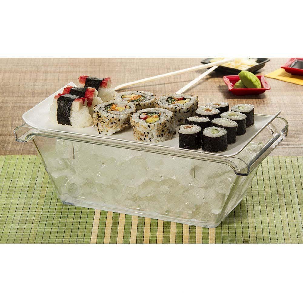 Bandeja Coffee Retangular Com Tampa 15x30 Branca Em Policarbonato Linha Profissional Cook Vem - 4