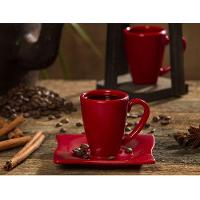 Xícara Elegance Para Café 80ml Vermelha Em Policarbonato Linha Profissional Cook Vem - 2