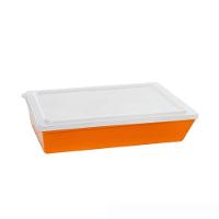 Travessa Stillo Retangular Com Tampa 5l Laranja Em Polipropileno Linha Tropical Vem - 1