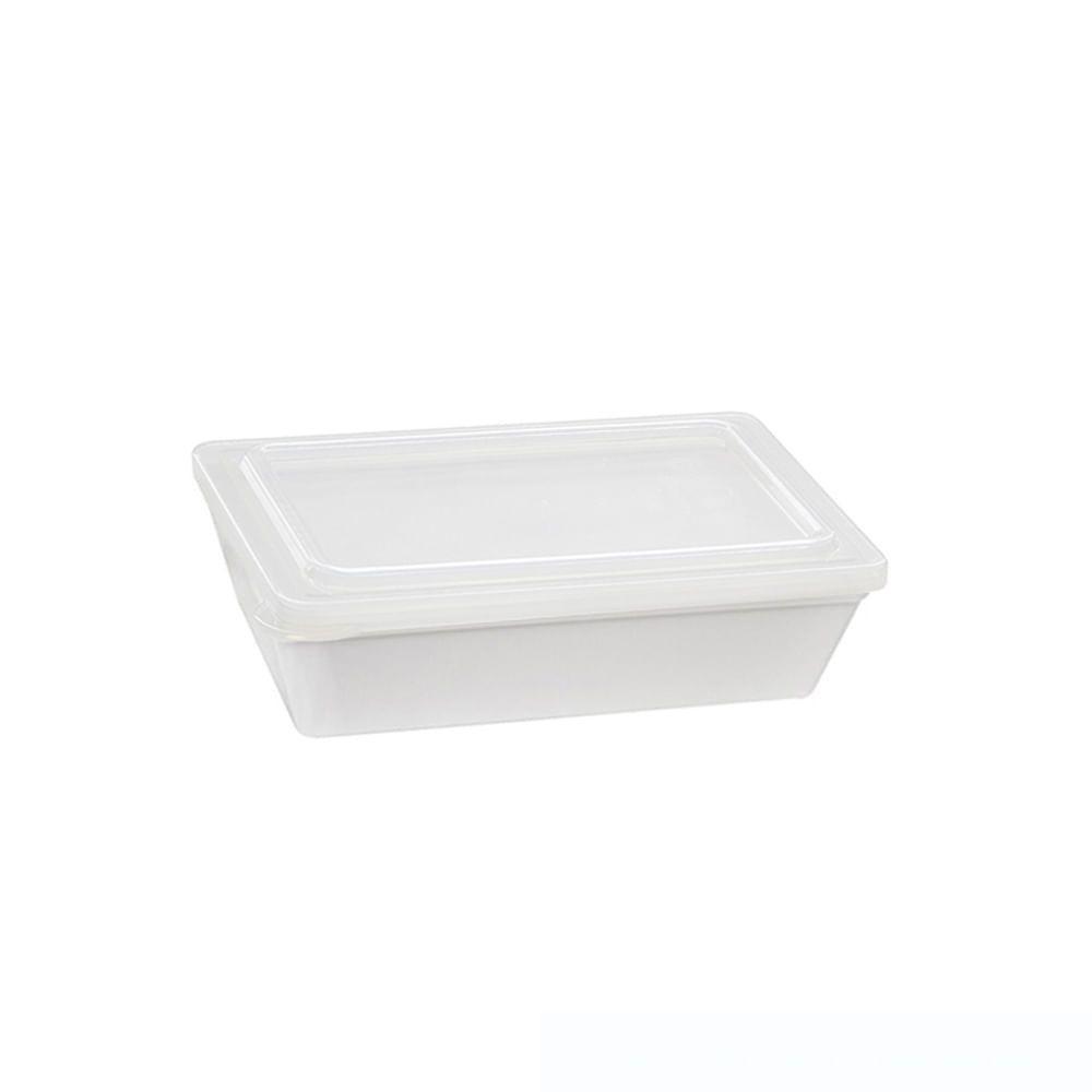 Travessa Stillo Retangular Com Tampa 2l Branca Em Polipropileno Linha Tropical Vem - 1