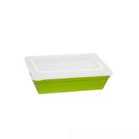 Travessa Stillo Retangular Com Tampa 2l Verde Em Polipropileno Linha Tropical Vem - 1