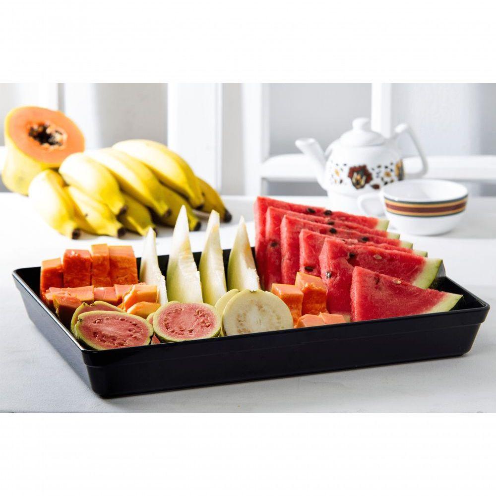 Travessa Stillo Rasa Retangular 4,5l Vermelha Em Polipropileno Linha Tropical Vem - 3