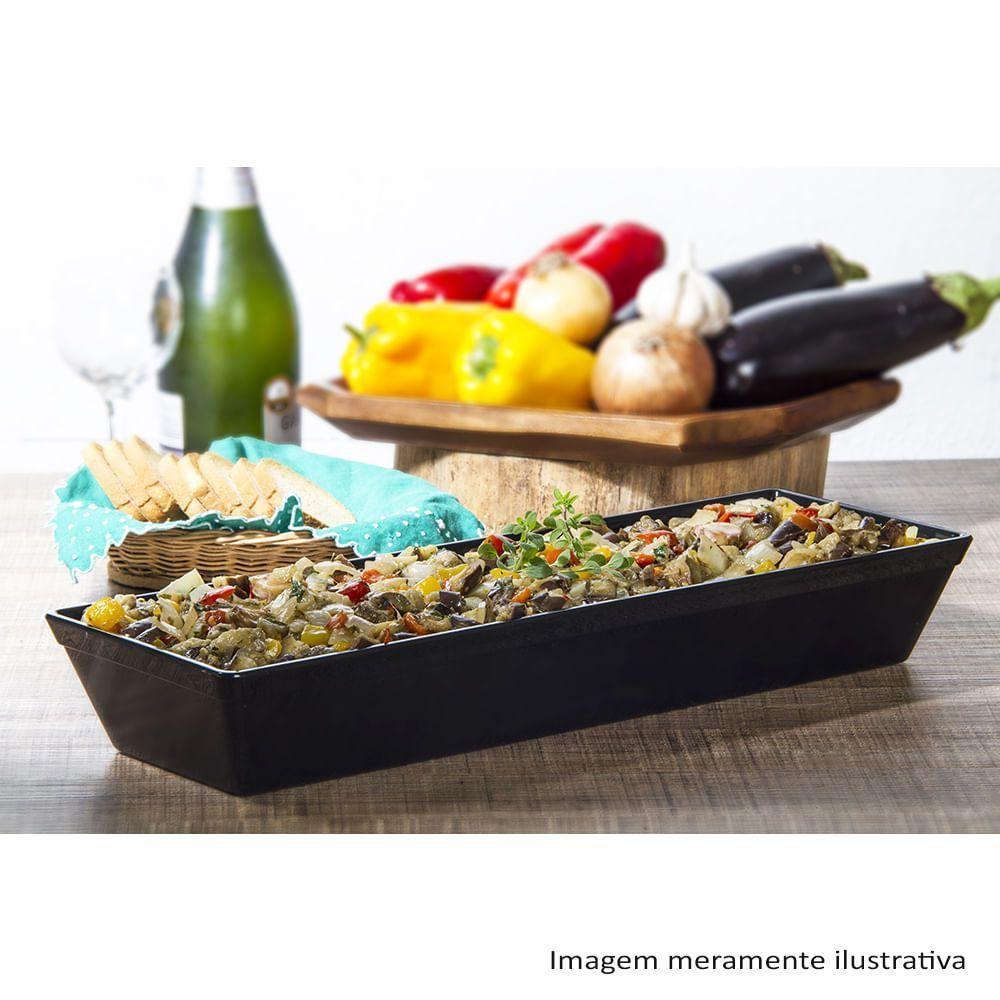 Travessa Stillo Retangular 4l Preta Em Policarbonato Linha Profissional Cook Vem - 2