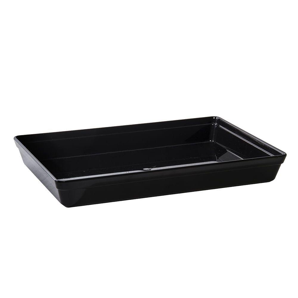 Travessa Stillo Rasa Retangular 4,5l Preta Em Policarbonato Linha Profissional Cook Vem - 1