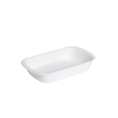 Travessa Servir Retangular 800ml Branca Em Policarbonato Linha Profissional Cook Vem