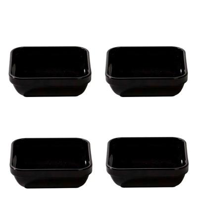 Conjunto De Travessa Cheff 250ml 4 Peças Preto Em Polipropileno Linha Tropical Vem