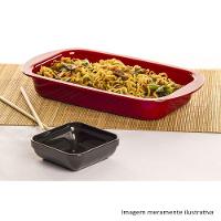 Travessa Servir Retangular 800ml Laranja Em Polipropileno Linha Tropical Vem - 4