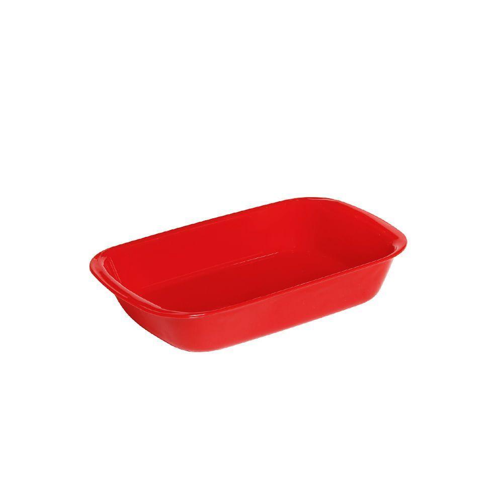Travessa Servir Retangular 800ml Vermelha Em Polipropileno Linha Tropical Vem - 1