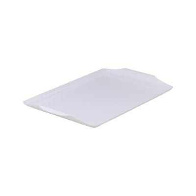 Bandeja Square Retangular 23x38 Branca Em Policarbonato Linha Profissional Cook Vem