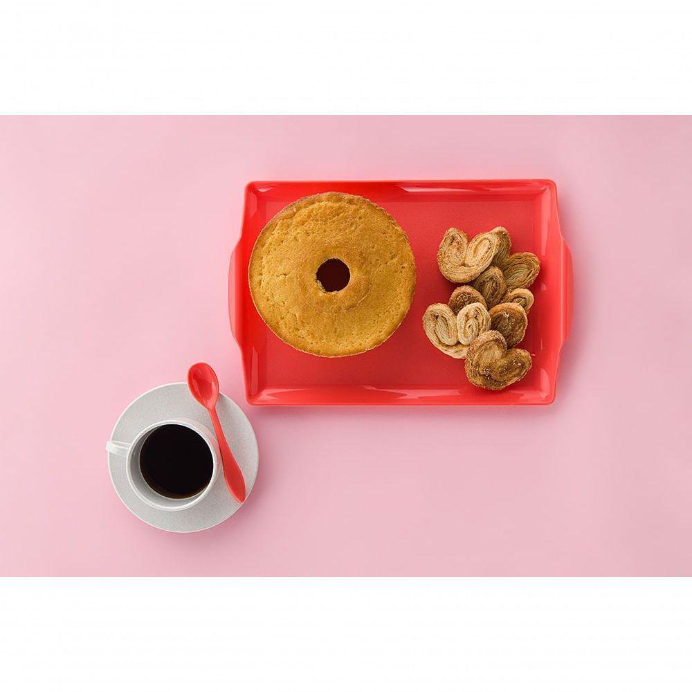 Bandeja Square Retangular 35x50 Vermelha Em Policarbonato Linha Profissional Cook Vem - 6