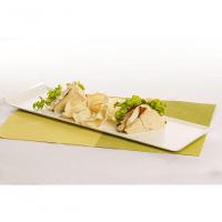 Bandeja Servir Retangular 15x50 Branca Em Policarbonato Linha Profissional Cook Vem