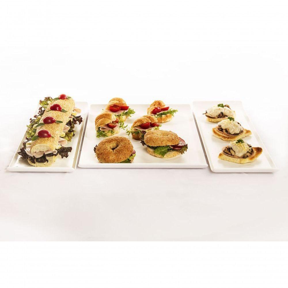 Bandeja Servir Retangular 15x30 Branca Em Policarbonato Linha Profissional Cook Vem - 3