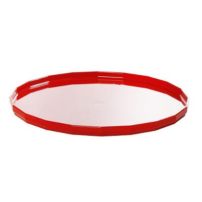 Bandeja Elegance Redonda Aro 30 Vermelha Em Polipropileno Linha Tropical Vem