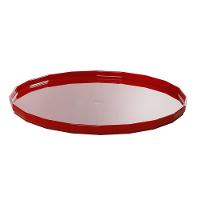 Bandeja Elegance Redonda Aro 30 Vermelha Em Policarbonato Linha Profissional Cook Vem - 1